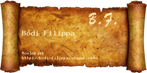 Bódi Filippa névjegykártya